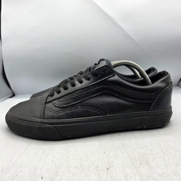 Vans Old Skool Classic Tumble Mens 10 Triple Black Mono Shoes Vansguard Protect - Picture 14 of 14